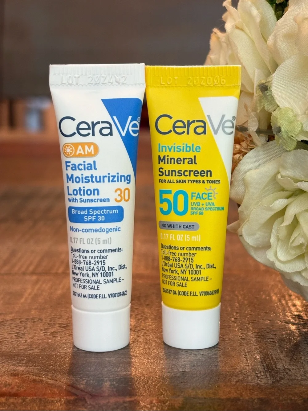 CeraVe AM Facial Moisturizing Lotion SPF 30 & Invisible Mineral Sunscreen SPF 50